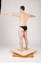 Whole Body Man White Underwear Athletic Studio photo references
